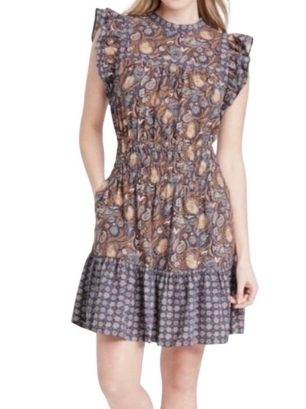 Summer Paisley Dress with Pockets